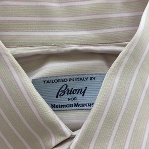 BRIONI NEIMAN MARCUS LIGHT PEACH & PINK SHIRT